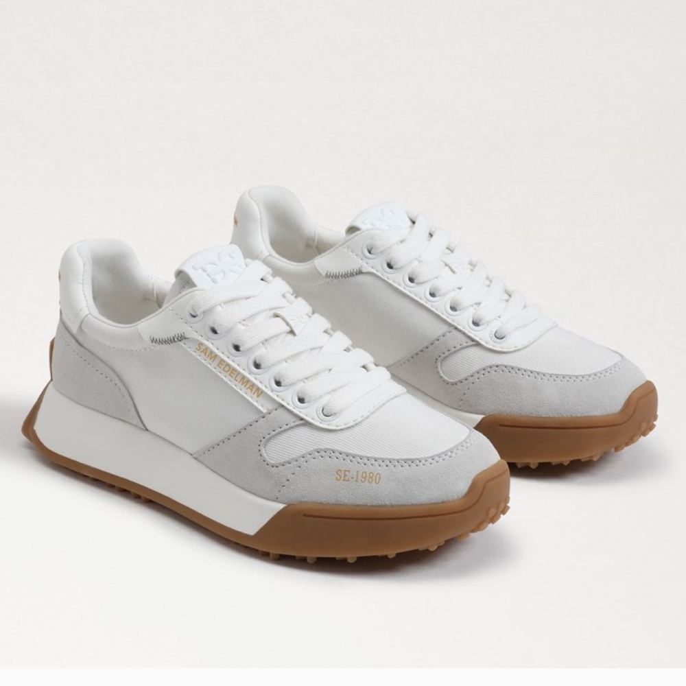 Sam Edelman Cream and Tan Sneakers